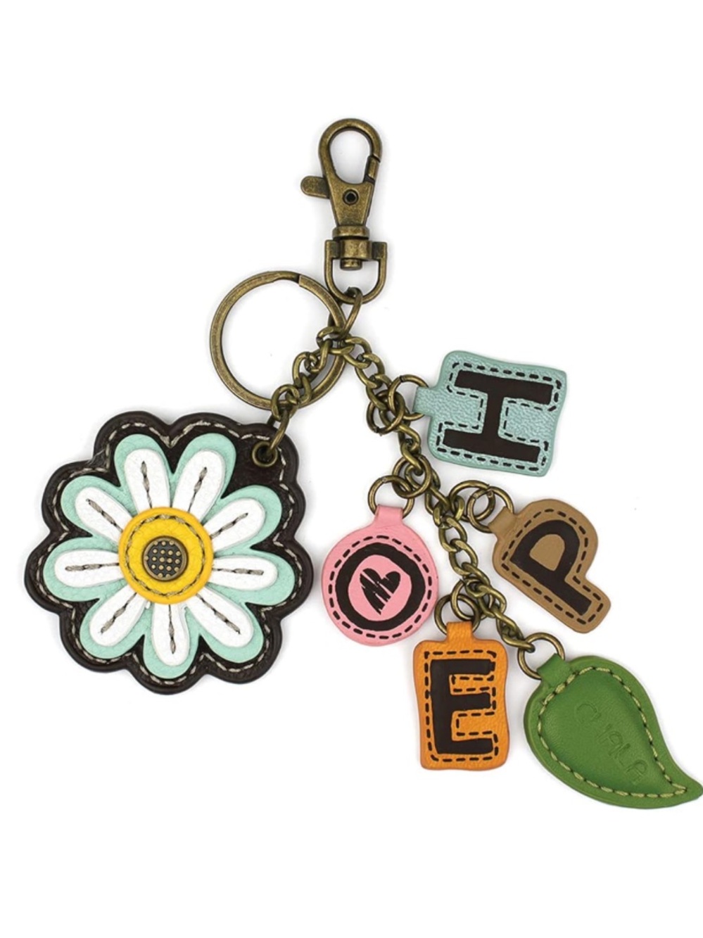 CHALA bag charm keychain daisy /Hope NWT PETA APPROVED! - Picture 2 of 11